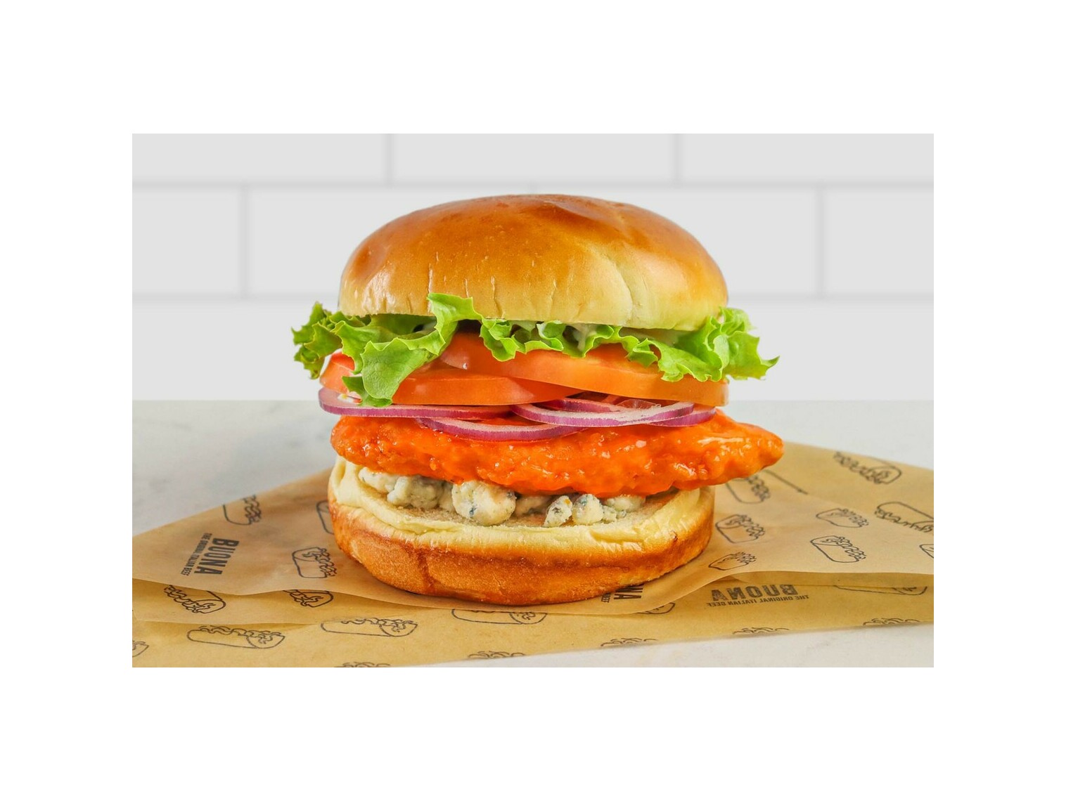 Order Buffalo Chicken Sandwich food online from Buona - Orland Park store, Orland Park on bringmethat.com