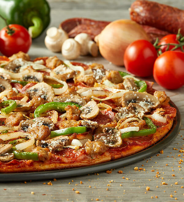 Order The Works Signature Pizza food online from Donatos Pizza store, Lexington on bringmethat.com