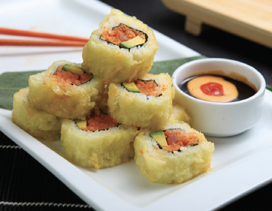 Order Spicy Tuna Tempura Roll food online from Tenno Sushi store, Los Angeles on bringmethat.com