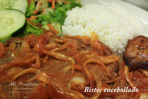Order Bistec Encebollado food online from Mi Pueblito Restaurant store, Houston on bringmethat.com