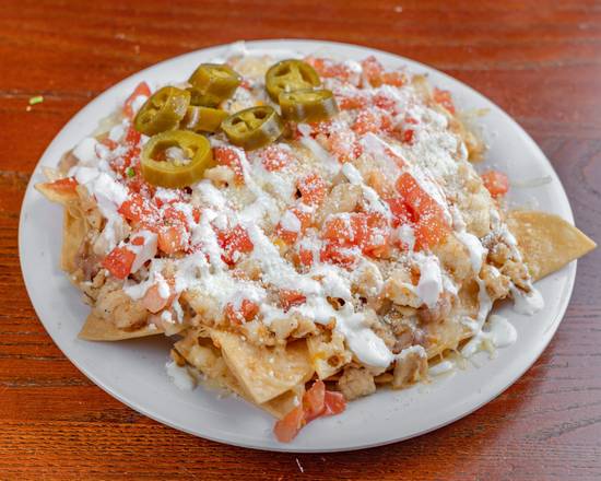 Order Chicken Nachos Chips + Choice of Additional Orders food online from Cinco de mayo authentic mexican cuisine store, New York on bringmethat.com