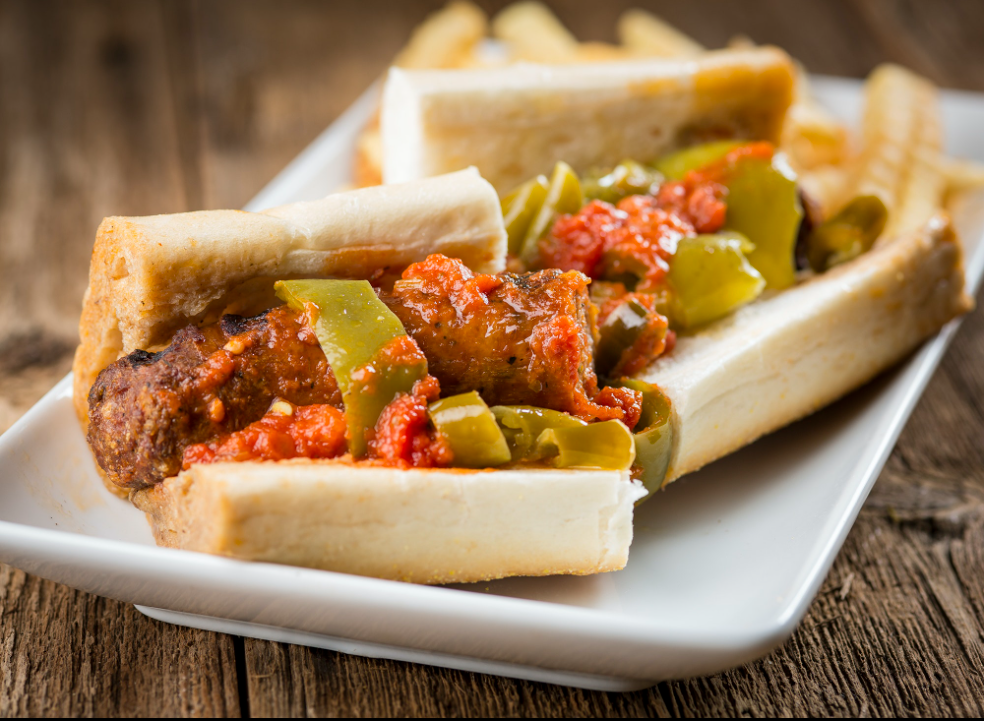 Order Italian Sausage Sandwich  food online from Rosati's Pizza store, Naperville on bringmethat.com