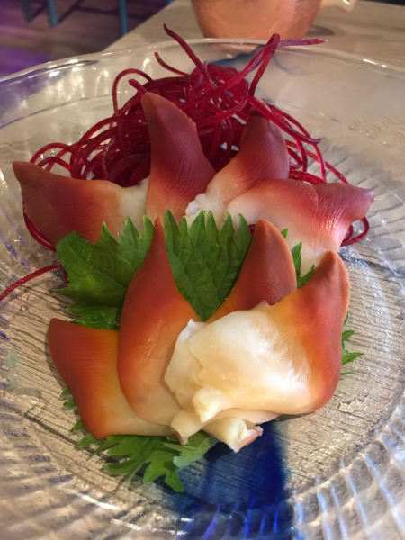 Order Surf Clam Sashimi food online from Seksun Sushi store, Chandler on bringmethat.com