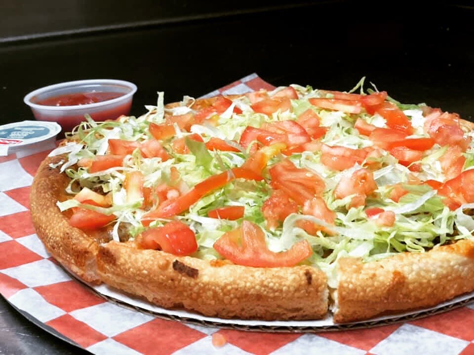 Order Taco Pizza - Small food online from Kelley Square Pizza store, Worcester on bringmethat.com
