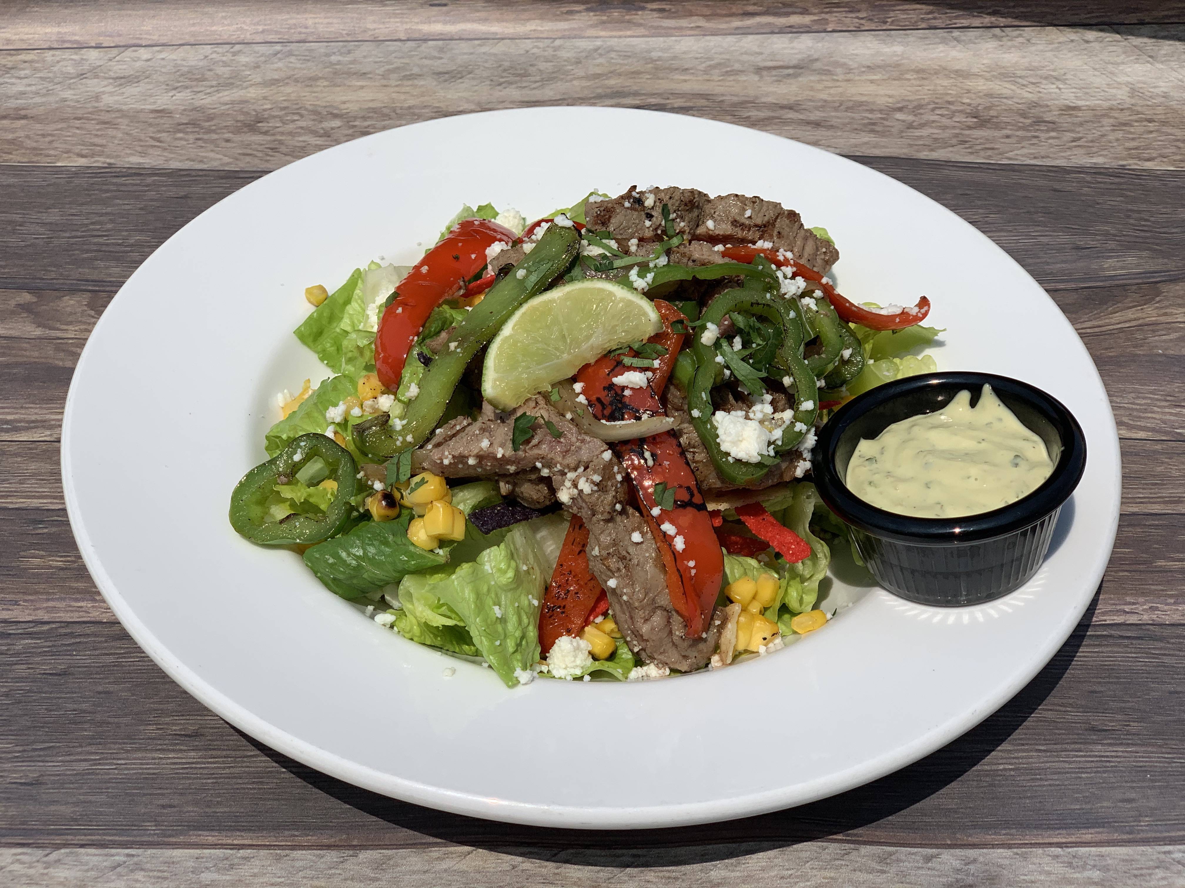 Order Steak Fajita Salad food online from Serranos Mexican Food store, Chandler on bringmethat.com