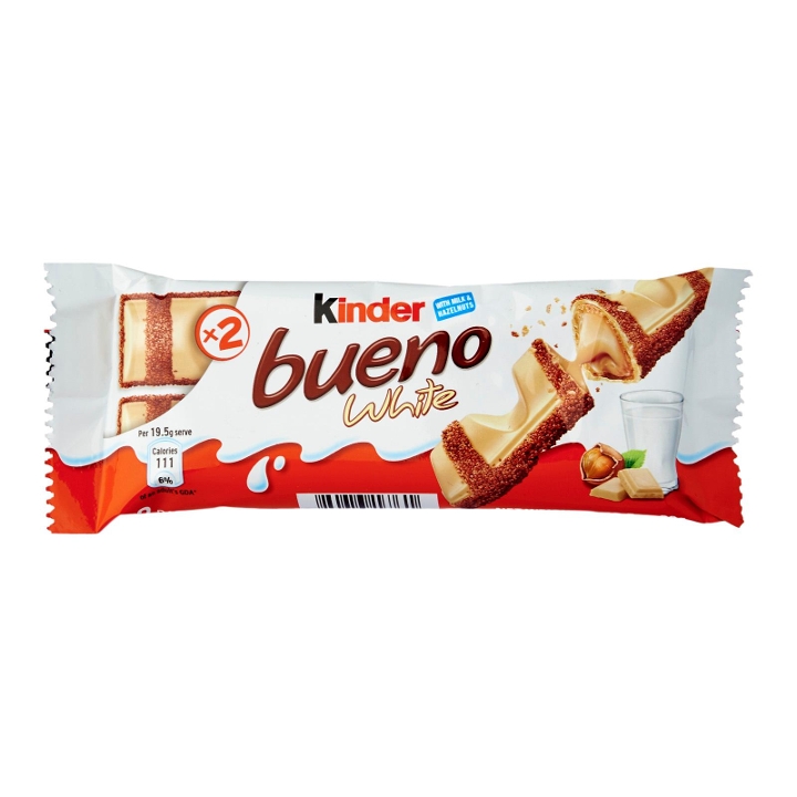 Order Kinder Bueno White Bar food online from Chocolate Bash store, Los Angeles on bringmethat.com