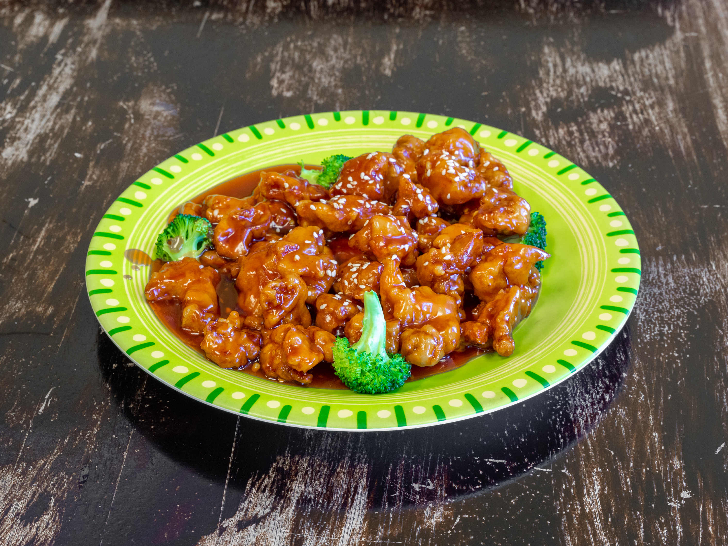 Order C13. Sesame Chicken Combo Special food online from Skillman Wok - Crowley store, Crowley on bringmethat.com
