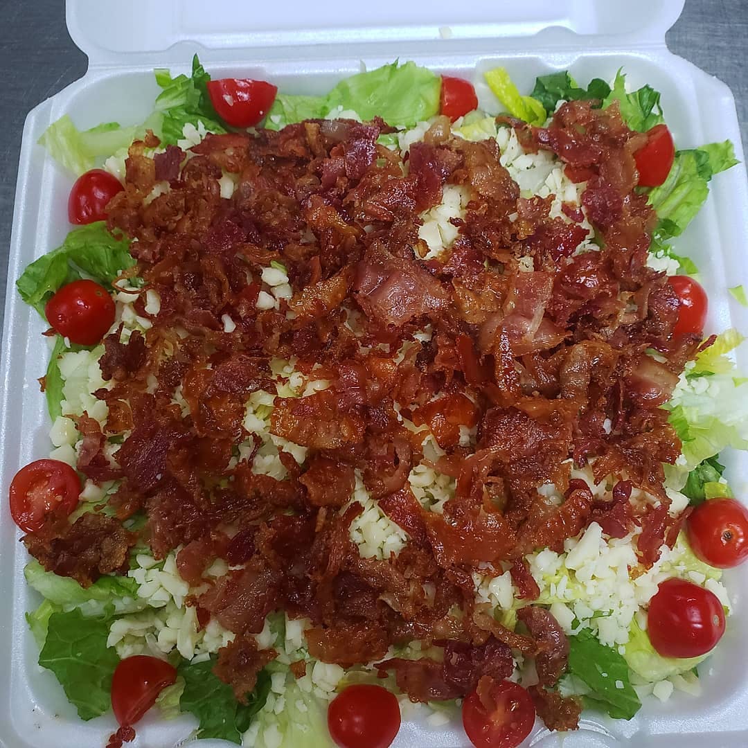 Order BLT Salad - Small (Serves 1-2 People) food online from Zinos Subs Pizza & Catering store, Livonia on bringmethat.com