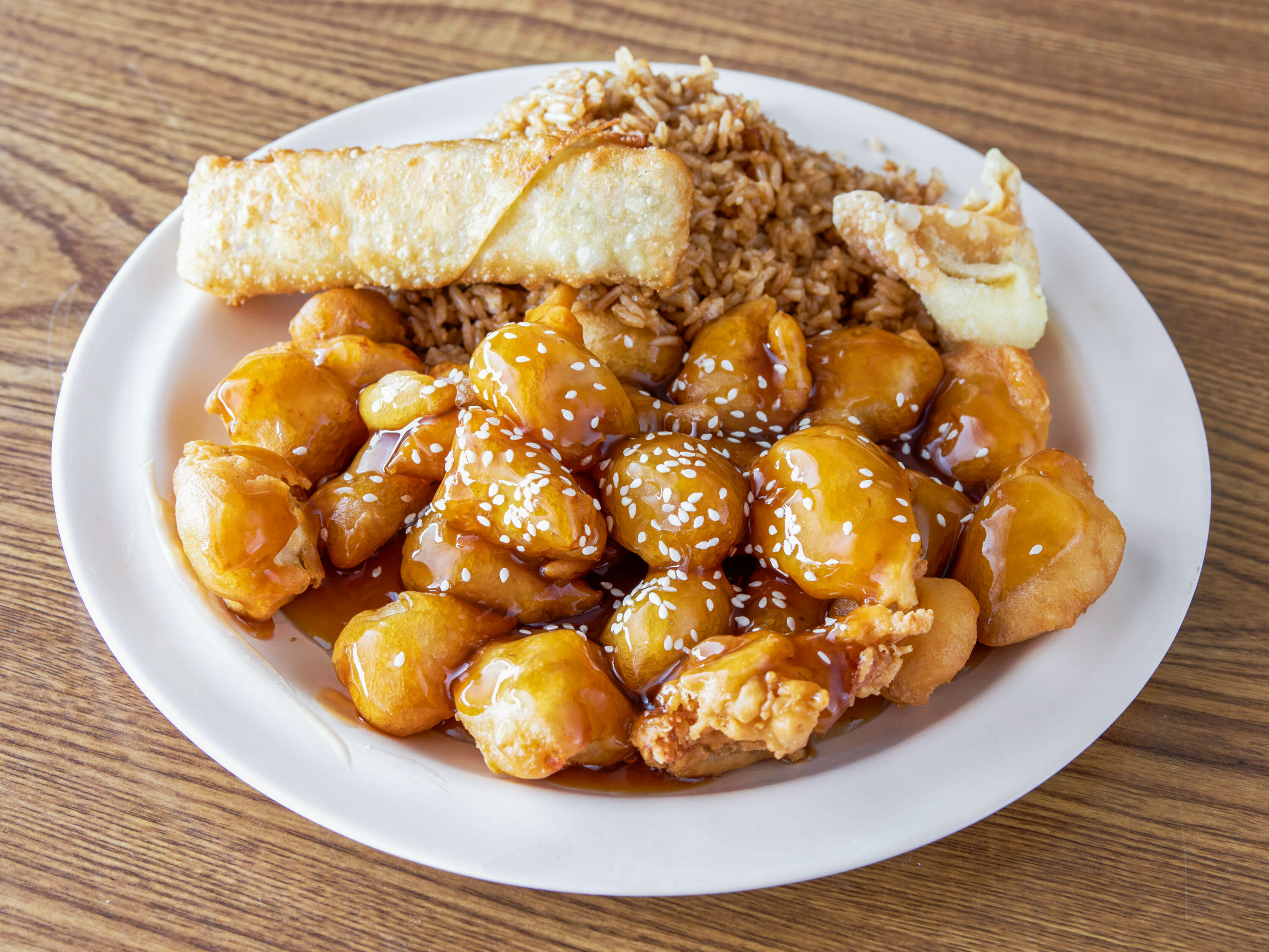 Order 16. Sesame Chicken food online from King Wong Chinese store, Phoenix on bringmethat.com