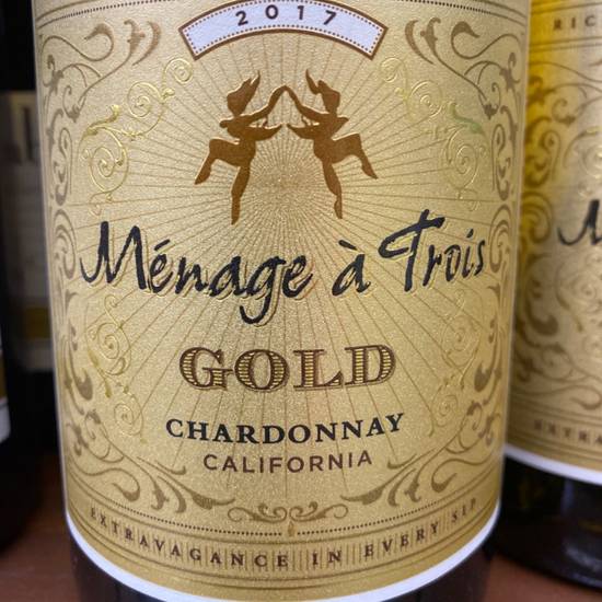 Order Ménage à trio gold Chardonnay  food online from Ramona Liquor store, Rancho Cucamonga on bringmethat.com