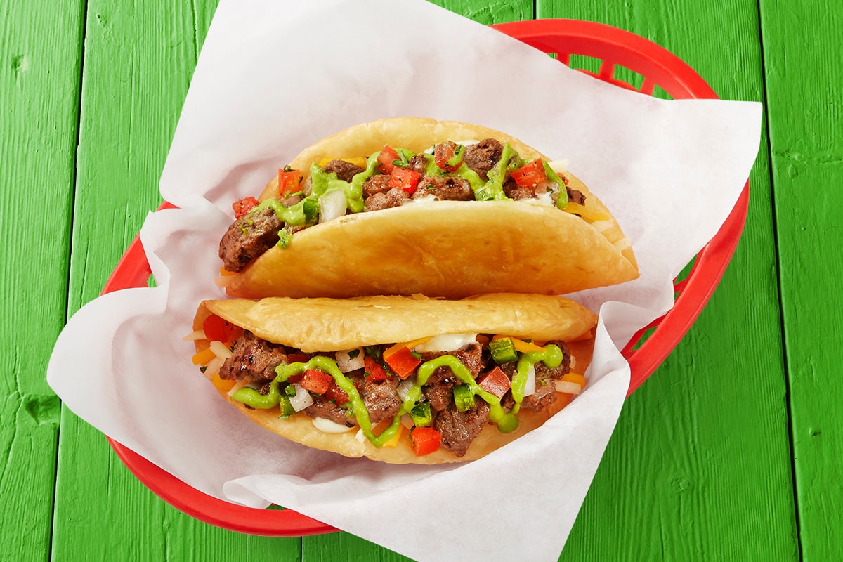 Order Spicy Chimi Taco food online from Fuzzy Taco Shop store, North Richland Hills on bringmethat.com