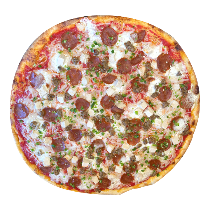 Order Lg- Meat the Vegan Mets food online from Two Boots Pizza store, Brooklyn on bringmethat.com