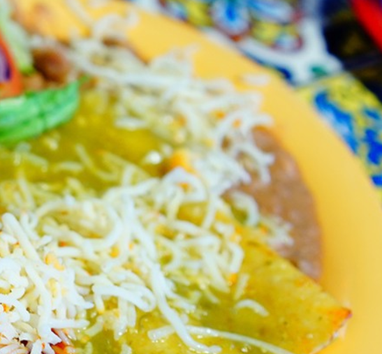 Order Green Enchiladas food online from Tacos Chinampa store, El Paso on bringmethat.com