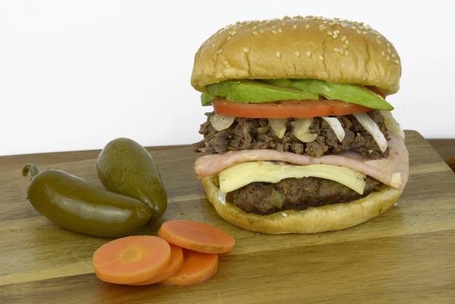 Order bistec burger food online from Fito's Tacos de Trompo # 4 store, Dallas on bringmethat.com