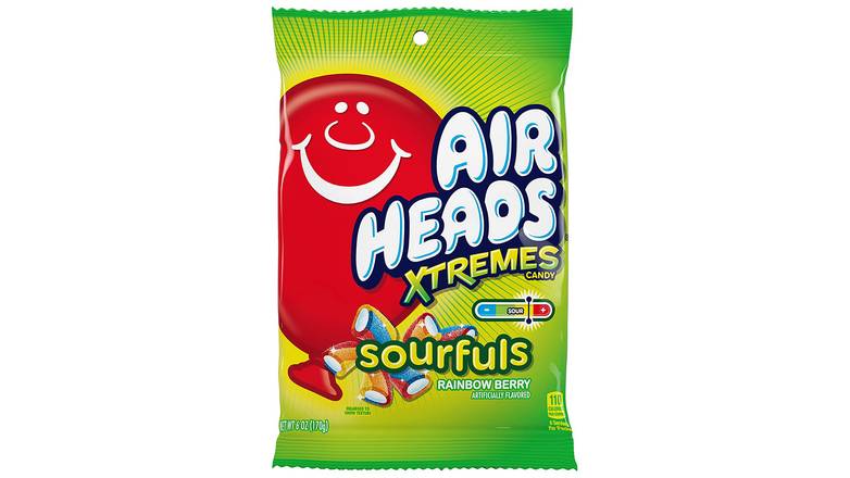 Order Airheads Candy, Xtremes Sourfuls Bag, Rainbow Berry, Non Melting, Bulk Party Bag food online from Route 7 Food Mart store, Norwalk on bringmethat.com
