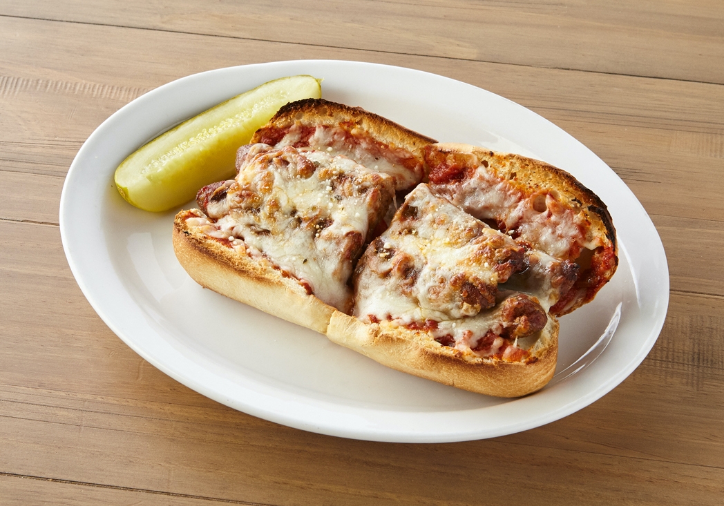 Order Italian Sausage Parmigiana Sub food online from Johnnys New York Style Pizza store, Peachtree City on bringmethat.com