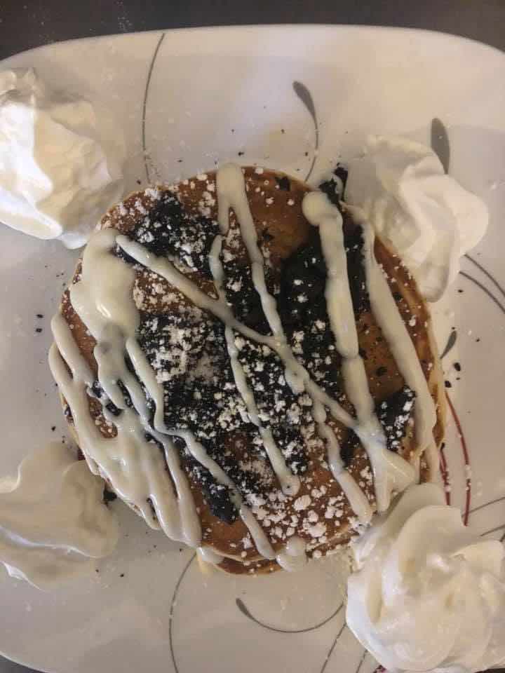 Order Oreo Pancakes food online from Twin Brunch store, Commerce Township on bringmethat.com