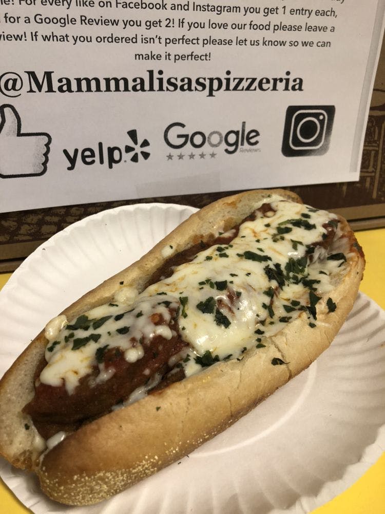 Order 7- Eggplant Parmigiana Sub - Small food online from Mamma Lisa's Pizzeria store, Somerville on bringmethat.com