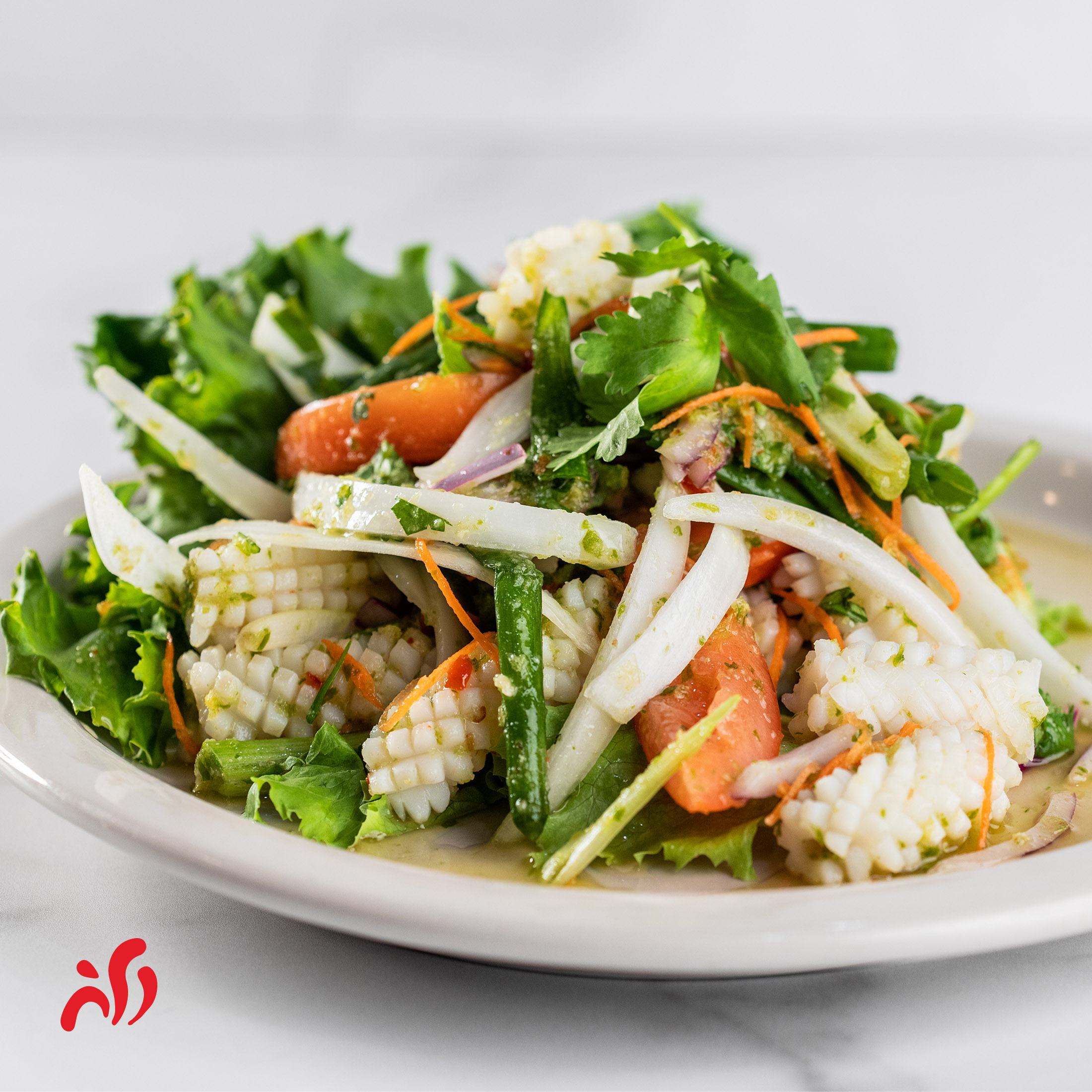 Order Calamari Salad food online from Zato Thai Cuisine store, Dallas on bringmethat.com