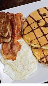 Order Pancake Combo food online from Angie's Breakfast Spot store, Brooklyn on bringmethat.com