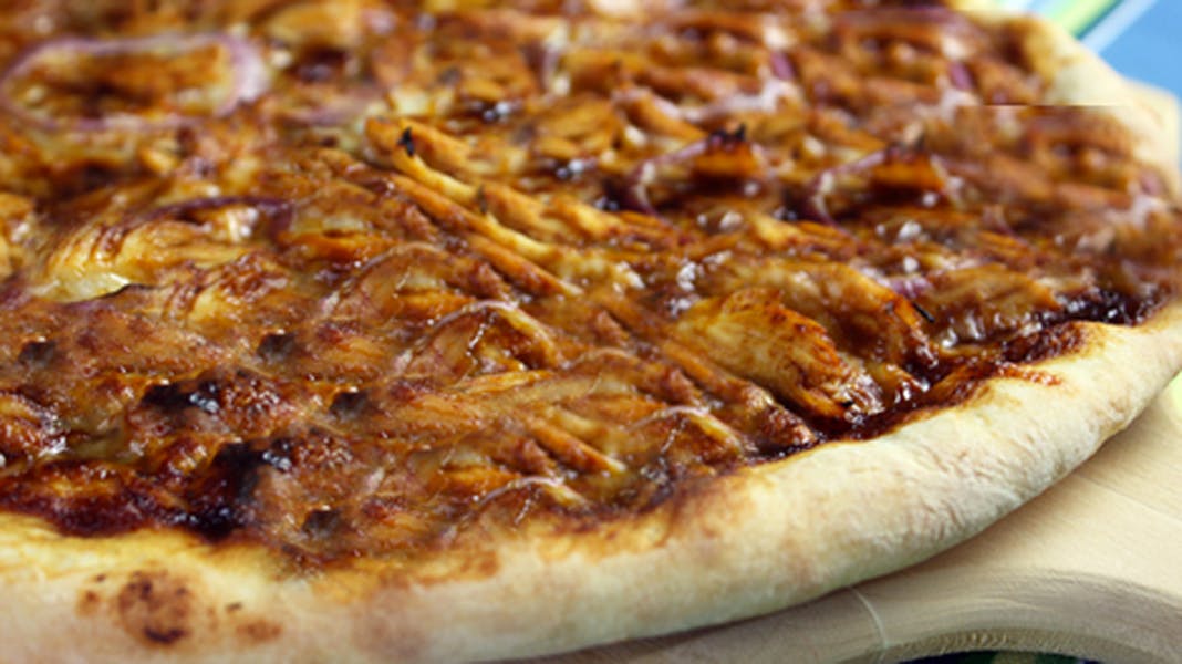 Order BBQ Chicken Pie - Personal 12" food online from Brother Bruno Pizza store, Washingtonville on bringmethat.com