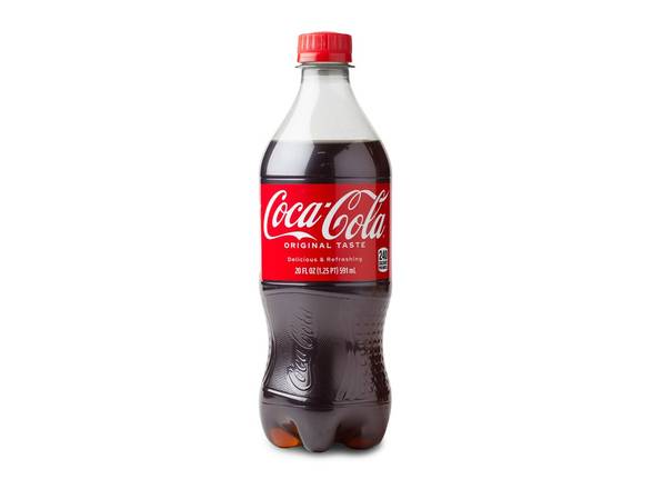 Order Coca-Cola® 20 oz Bottle Beverage food online from Qdoba Mexican Eats store, Monona on bringmethat.com