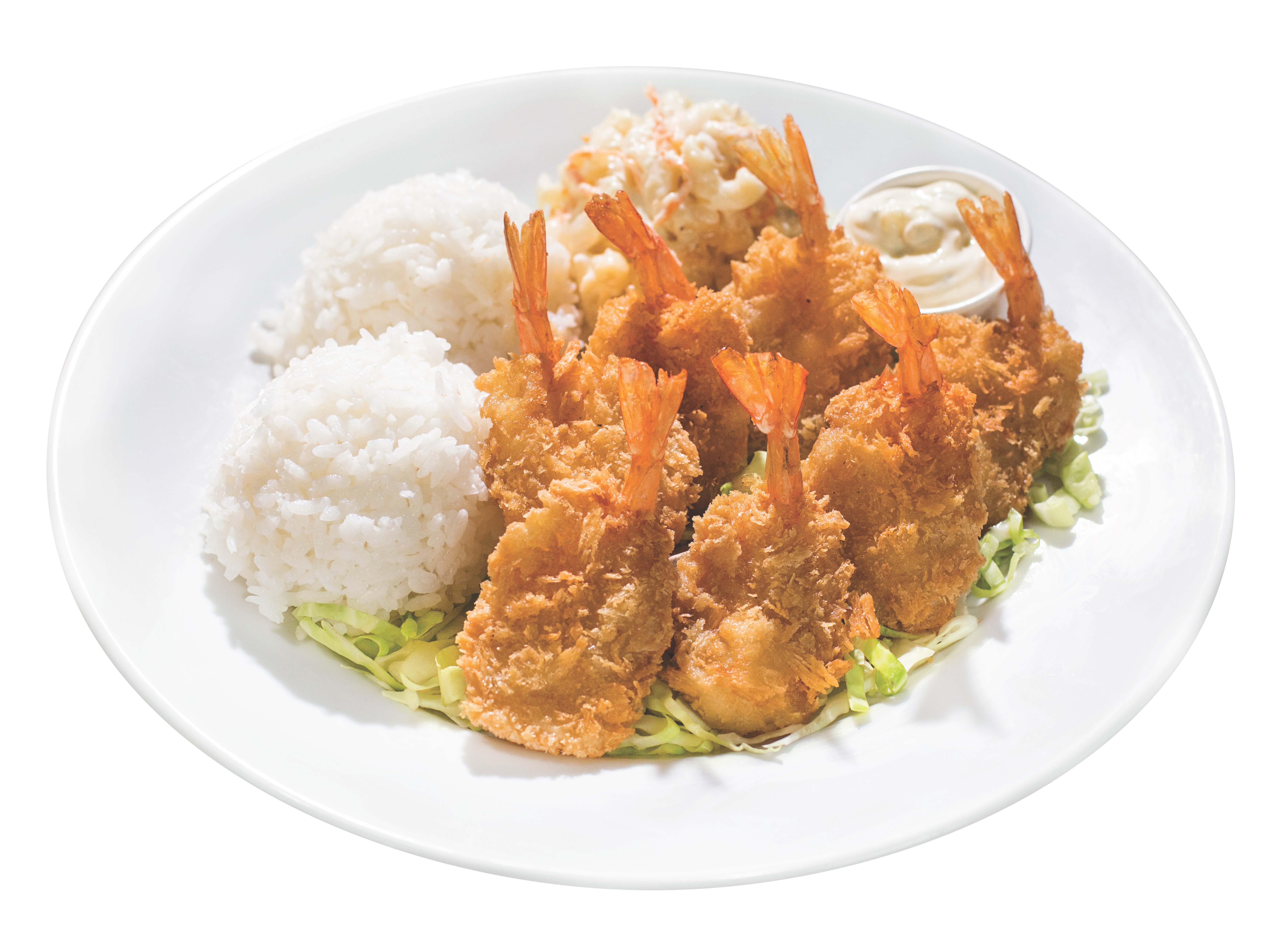 Order Regular Breaded Shrimp Platter food online from L&L Hawaiian Bbq store, San Diego on bringmethat.com