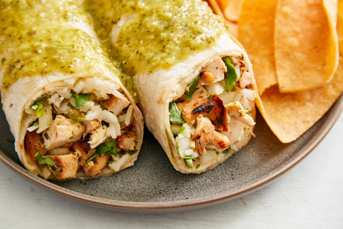 Order Fajita Chicken Burrito food online from Solo Burritos store, Los Angeles on bringmethat.com