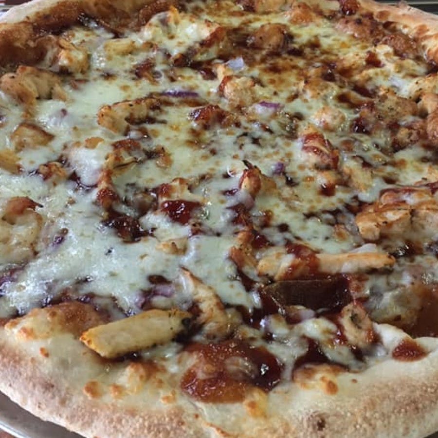 Order BBQ Grilled Chicken Pizza - Small 10'' food online from Arlon's Carry Out and Delivery store, Reisterstown on bringmethat.com