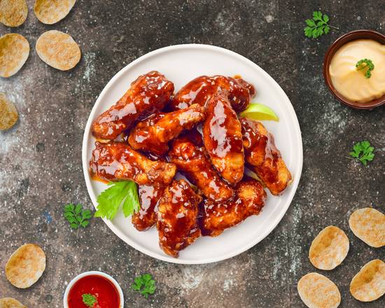 Order Barbie Q's Chicken Wings food online from Don't Chicken Out store, Cincinnati on bringmethat.com