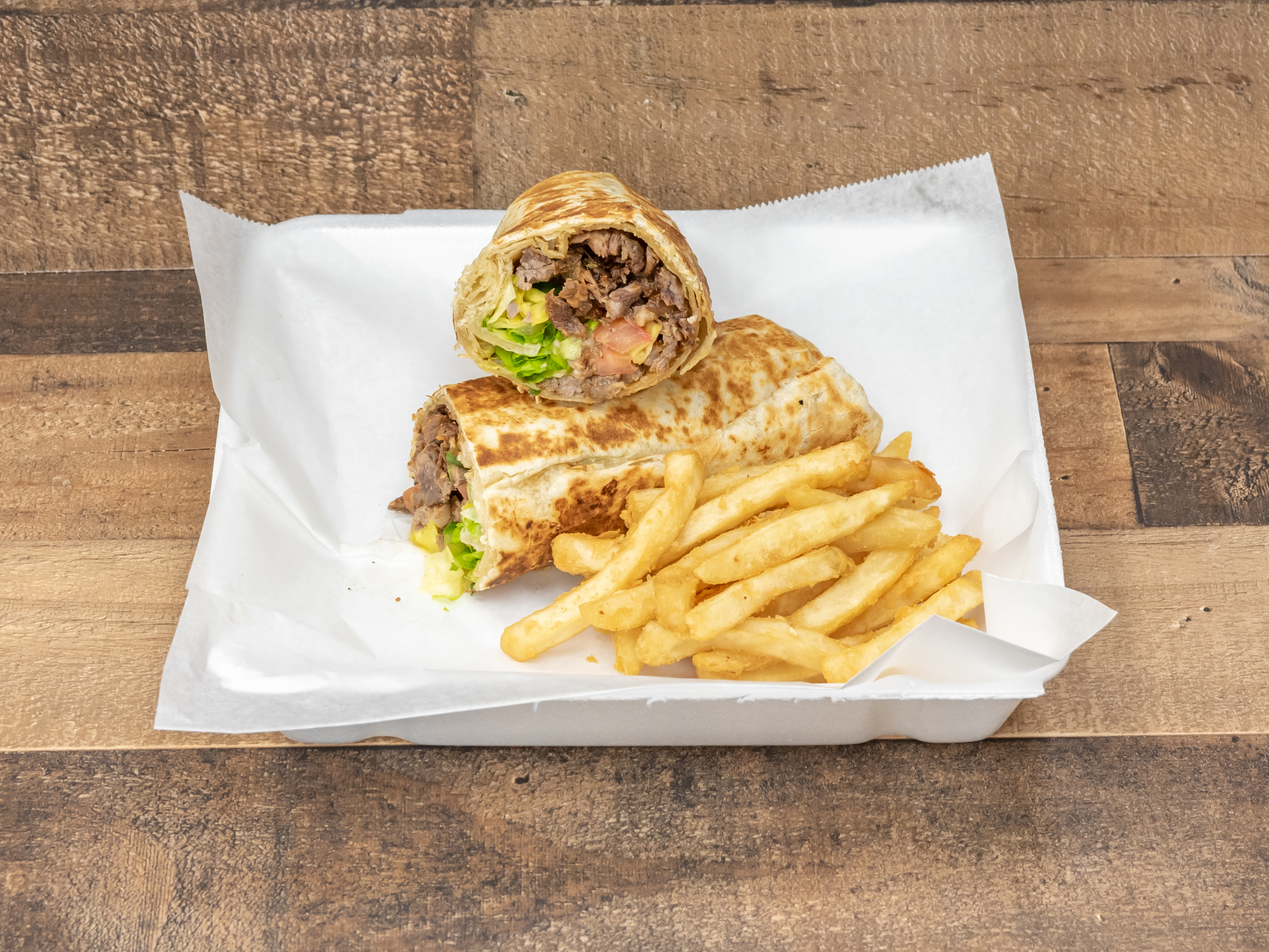 Order Beef Shawarma Sandwich food online from North Park Produce store, El Cajon on bringmethat.com