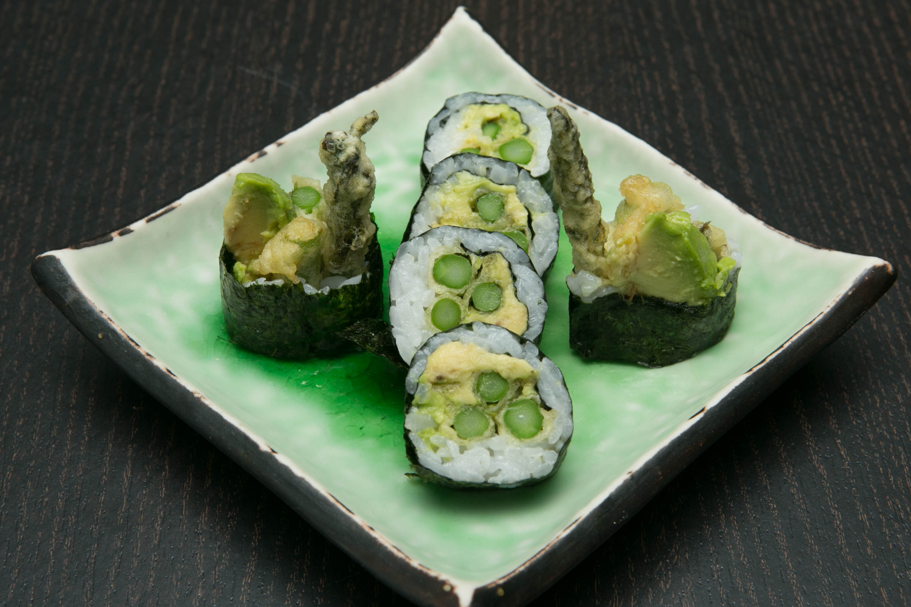 Order C01. Asparagus Cut Roll food online from Ayce Sushi Hb store, Huntington Beach on bringmethat.com