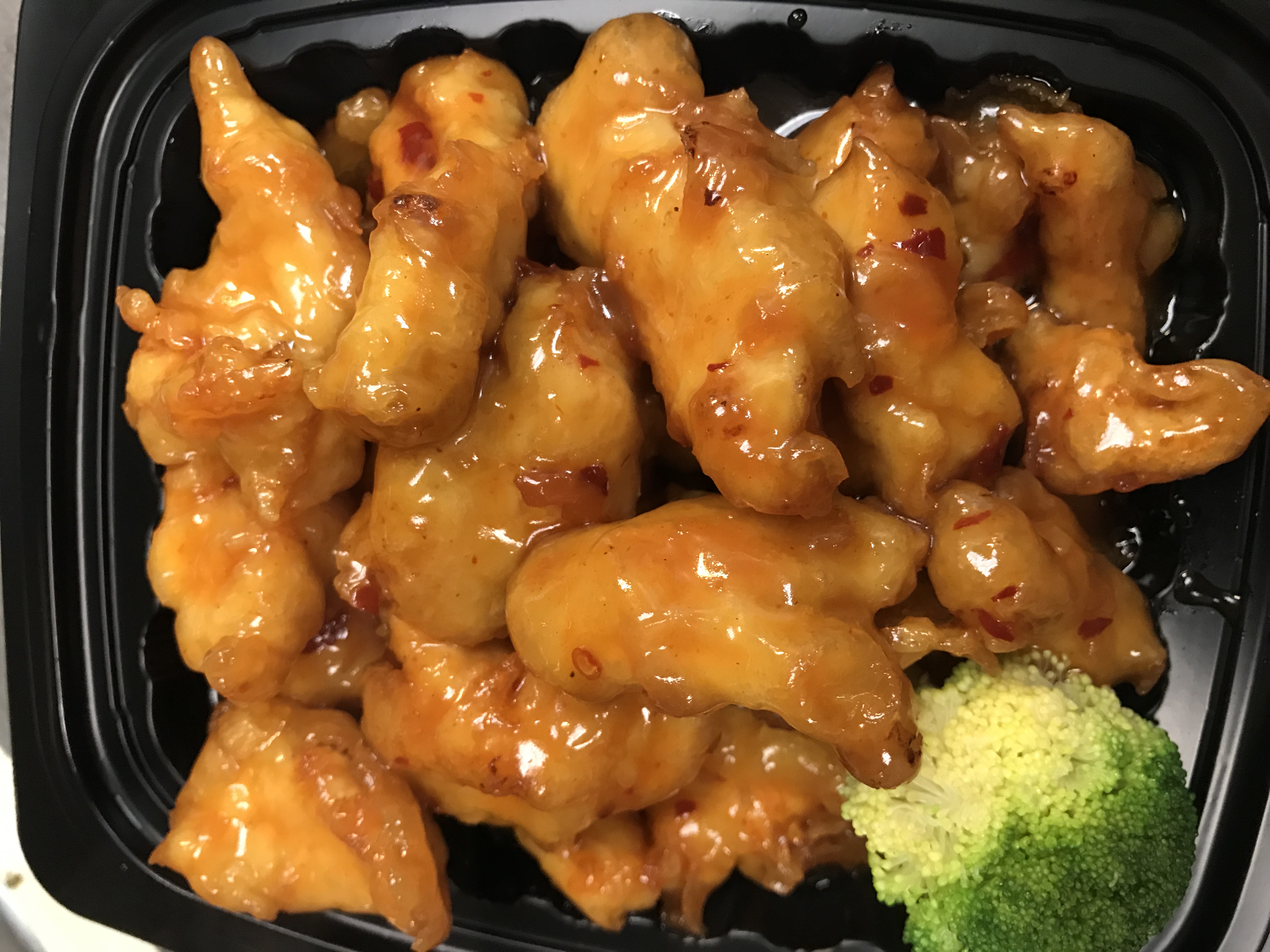 Order 802. Orange Chicken food online from Mo's Chinese Kitchen store, Orland Park on bringmethat.com