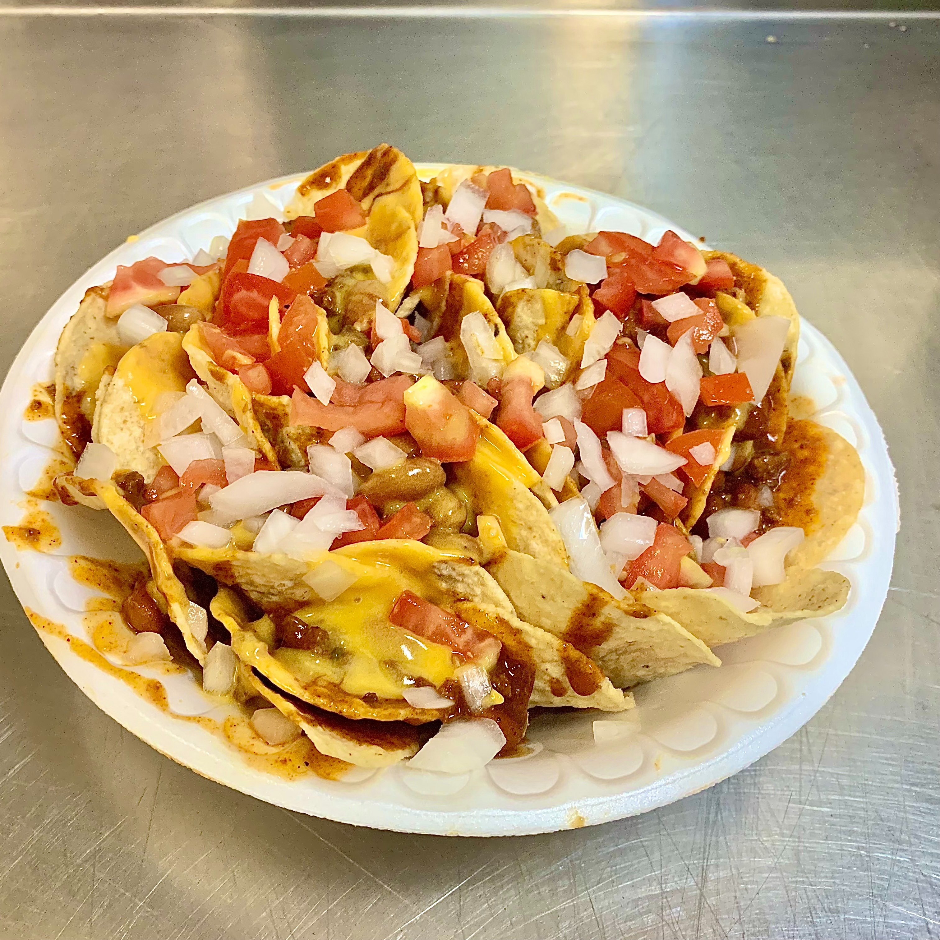 Order Nachos Supreme food online from Lieber Boxcar Express store, Galesburg on bringmethat.com