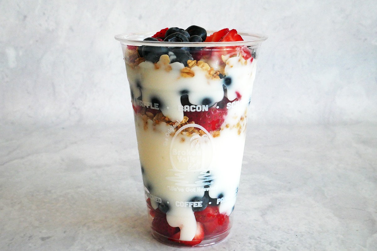 Order Berry Yogurt Parfait food online from Broken Yolk Cafe store, Fullerton on bringmethat.com