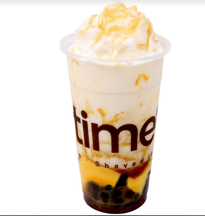 Order 4. Frosty Milk with Caramel, Pudding, and Honey Boba food online from Boba Time store, Los Angeles on bringmethat.com