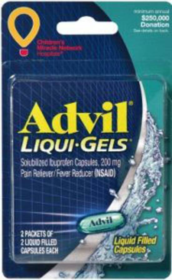 Order Advil Liquid Gels 4pc food online from Extra Mile 3062 store, Vallejo on bringmethat.com