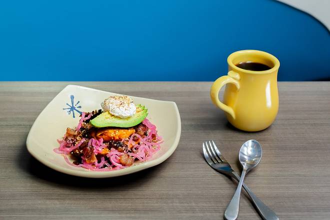 Order Sweet Potato Veggie Smash Up* food online from Snooze Am Eatery store, Fort Collins on bringmethat.com