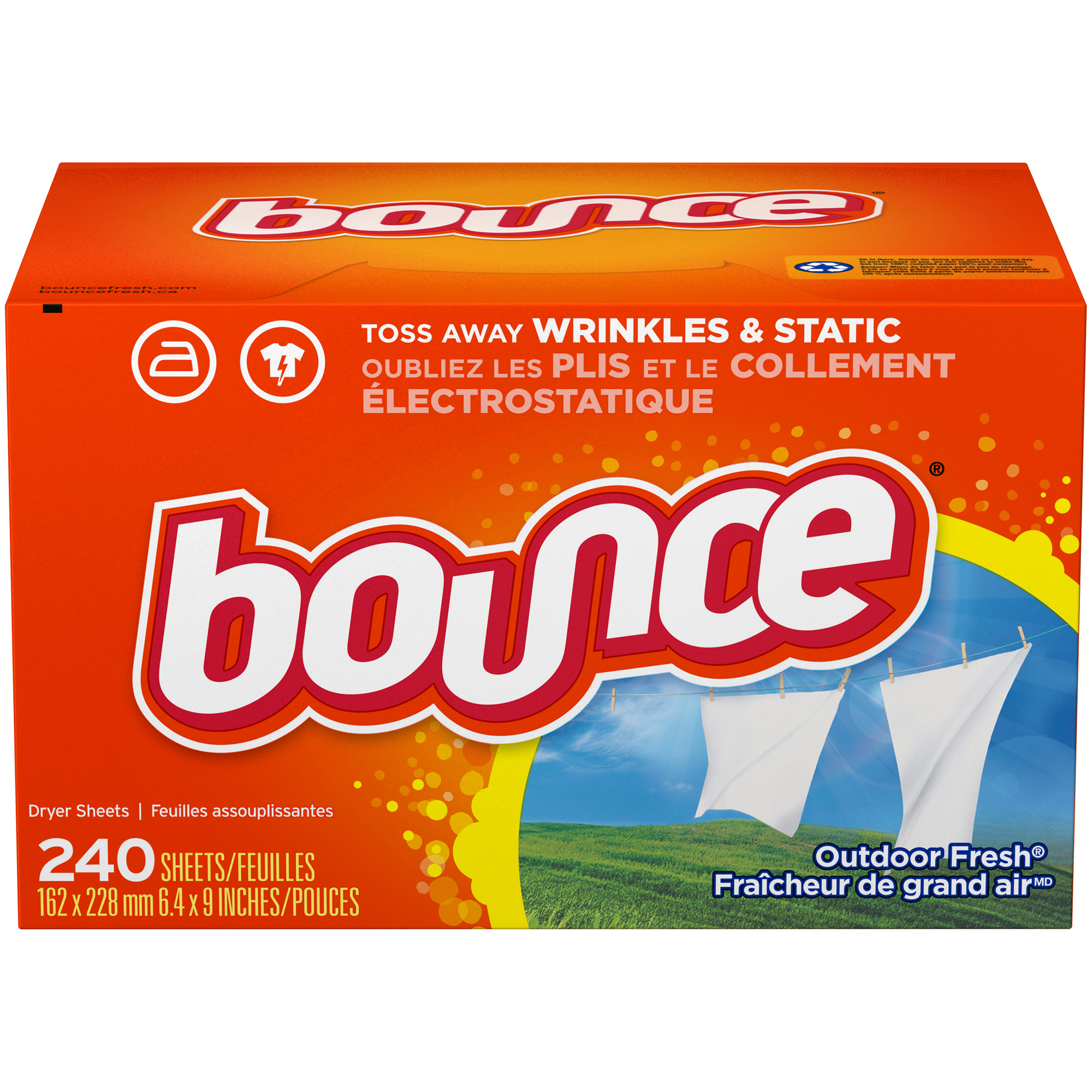 Order Bounce Fabric Softener Sheets, Outdoor Fresh - 240 ct food online from Rite Aid store, Cathedral City on bringmethat.com