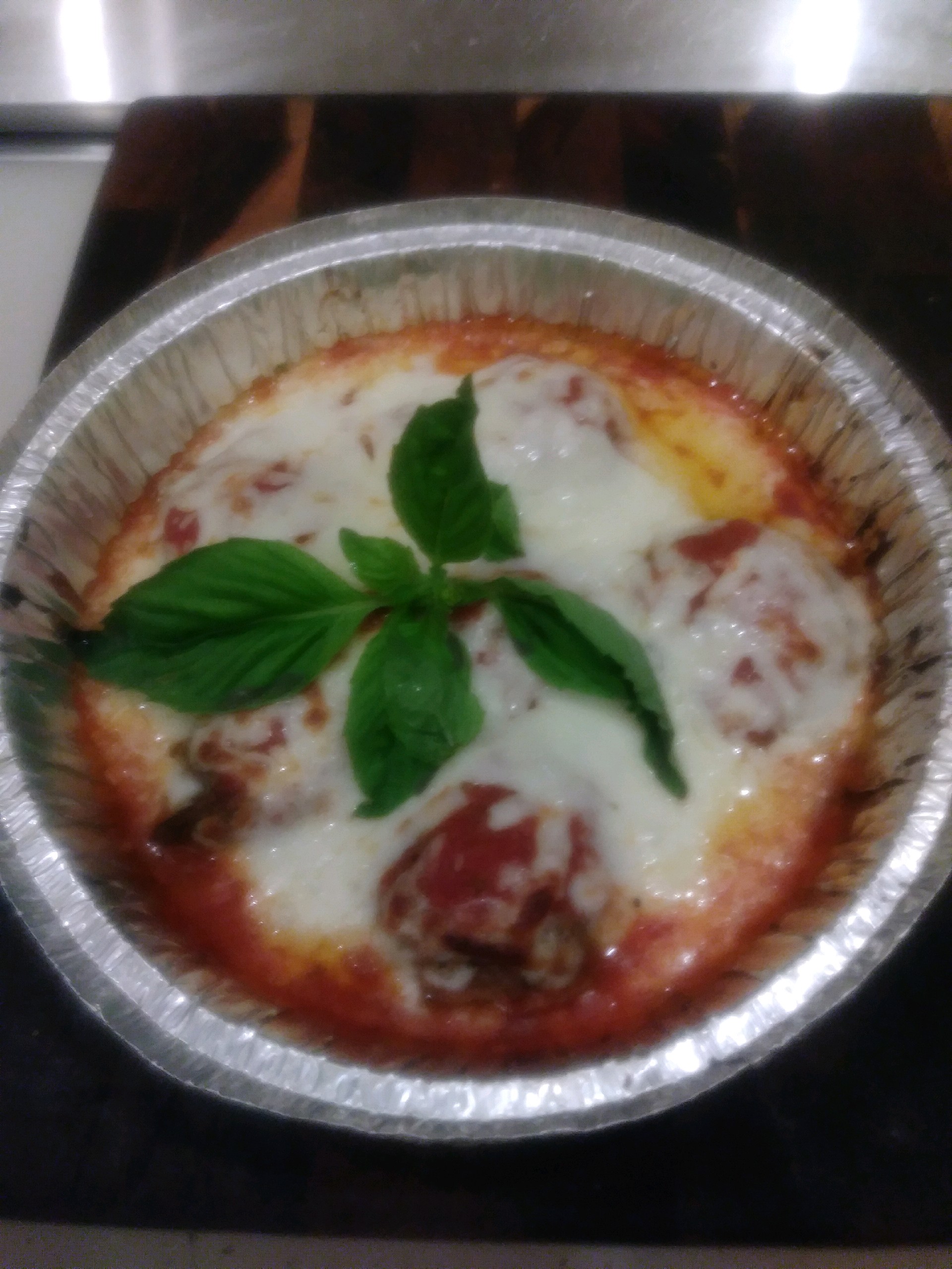 Order Meatball Parm plate  food online from Nola Mia Gelato Cafe store, New Orleans on bringmethat.com