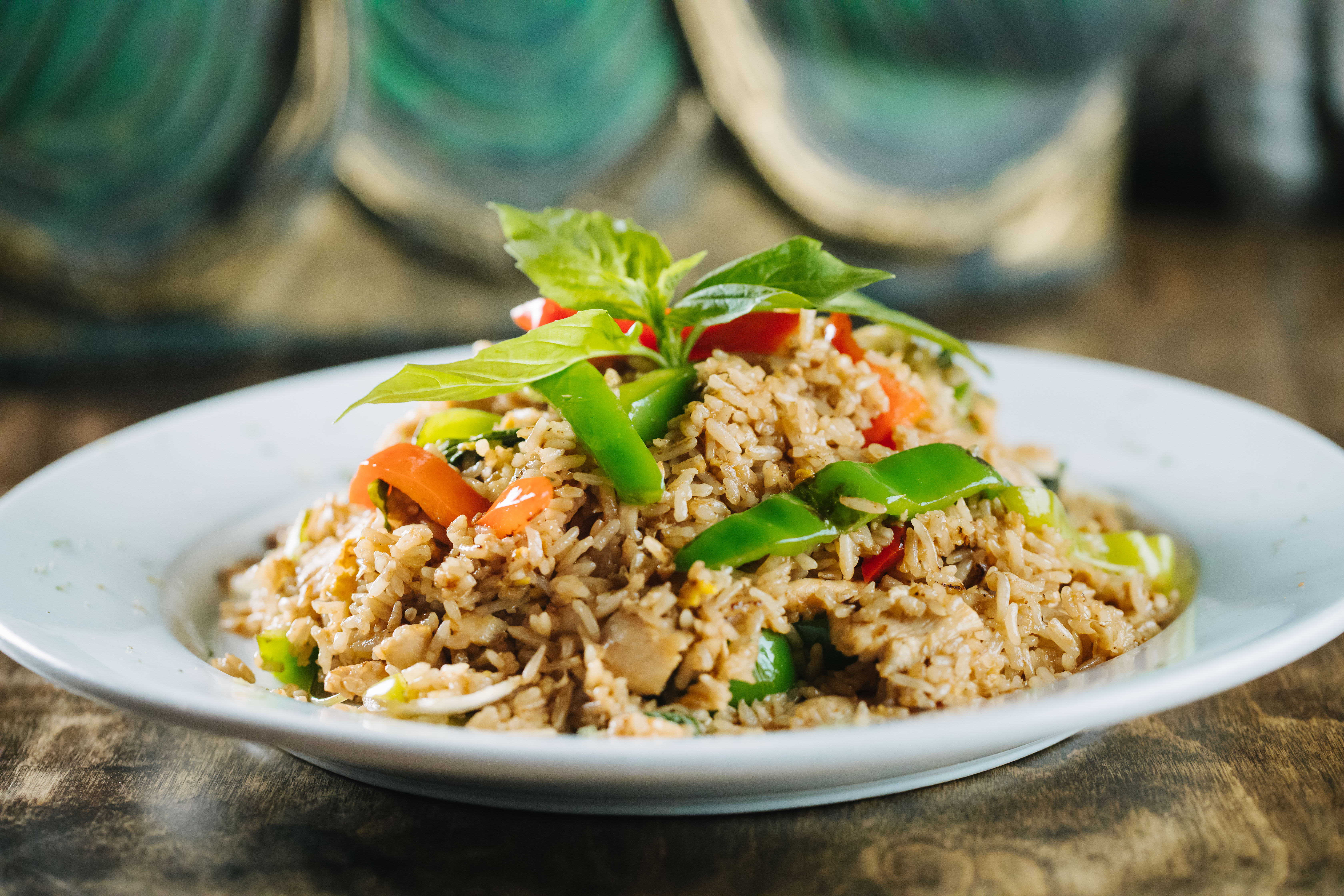 Order Basil Fried Rice food online from Si Lom Thai Asian store, Dallas on bringmethat.com