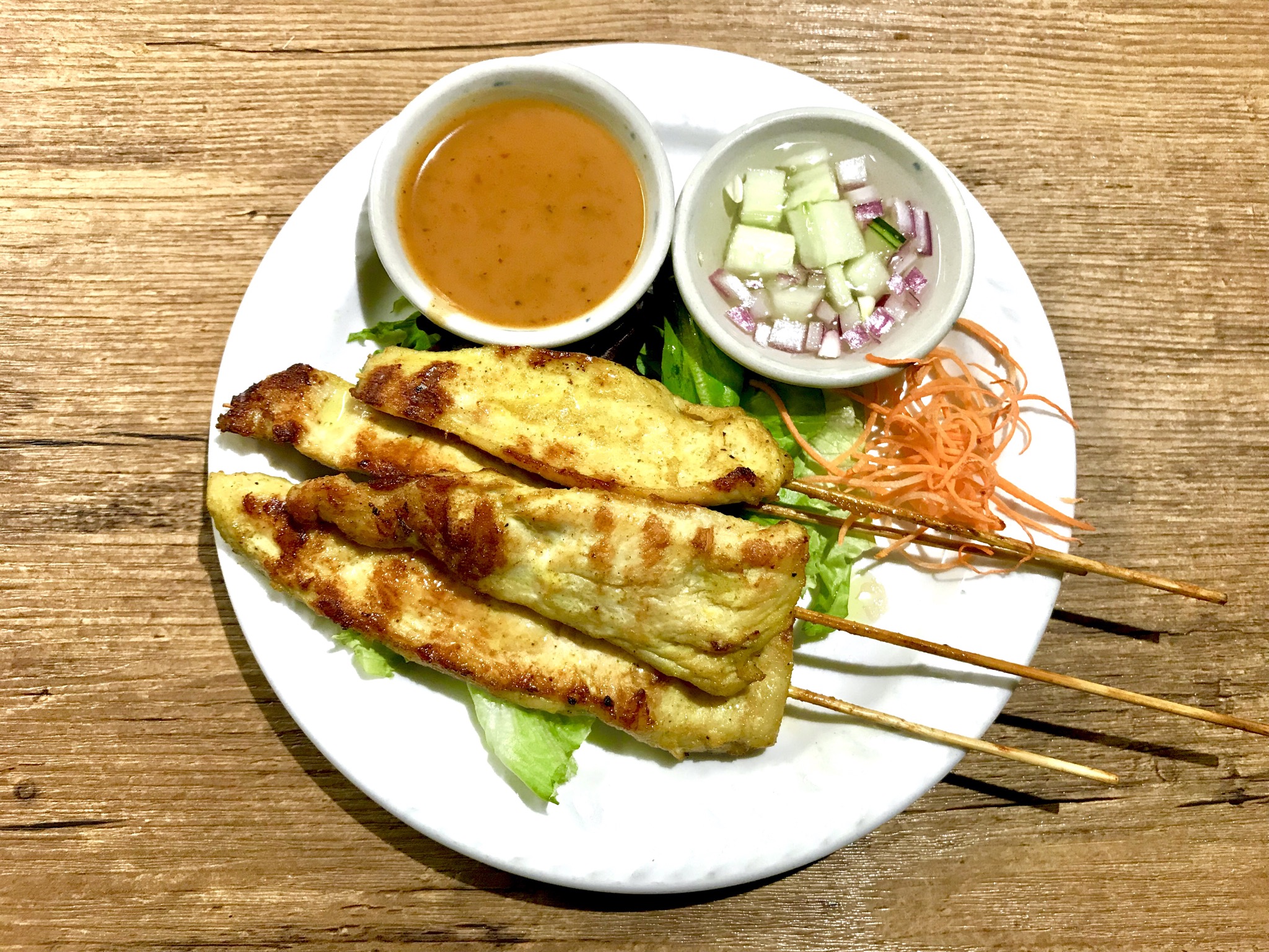 Order Chicken Satay food online from Vera Thai Restaurant store, Sunnyside on bringmethat.com