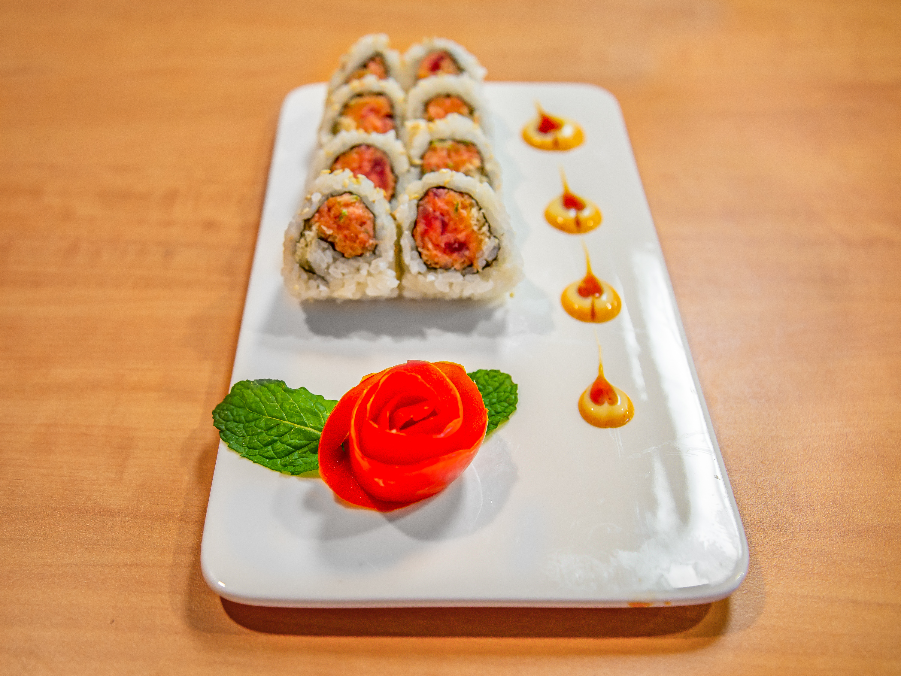 Order Spicy Tuna Roll food online from Youkoso Sushi store, Rochester on bringmethat.com