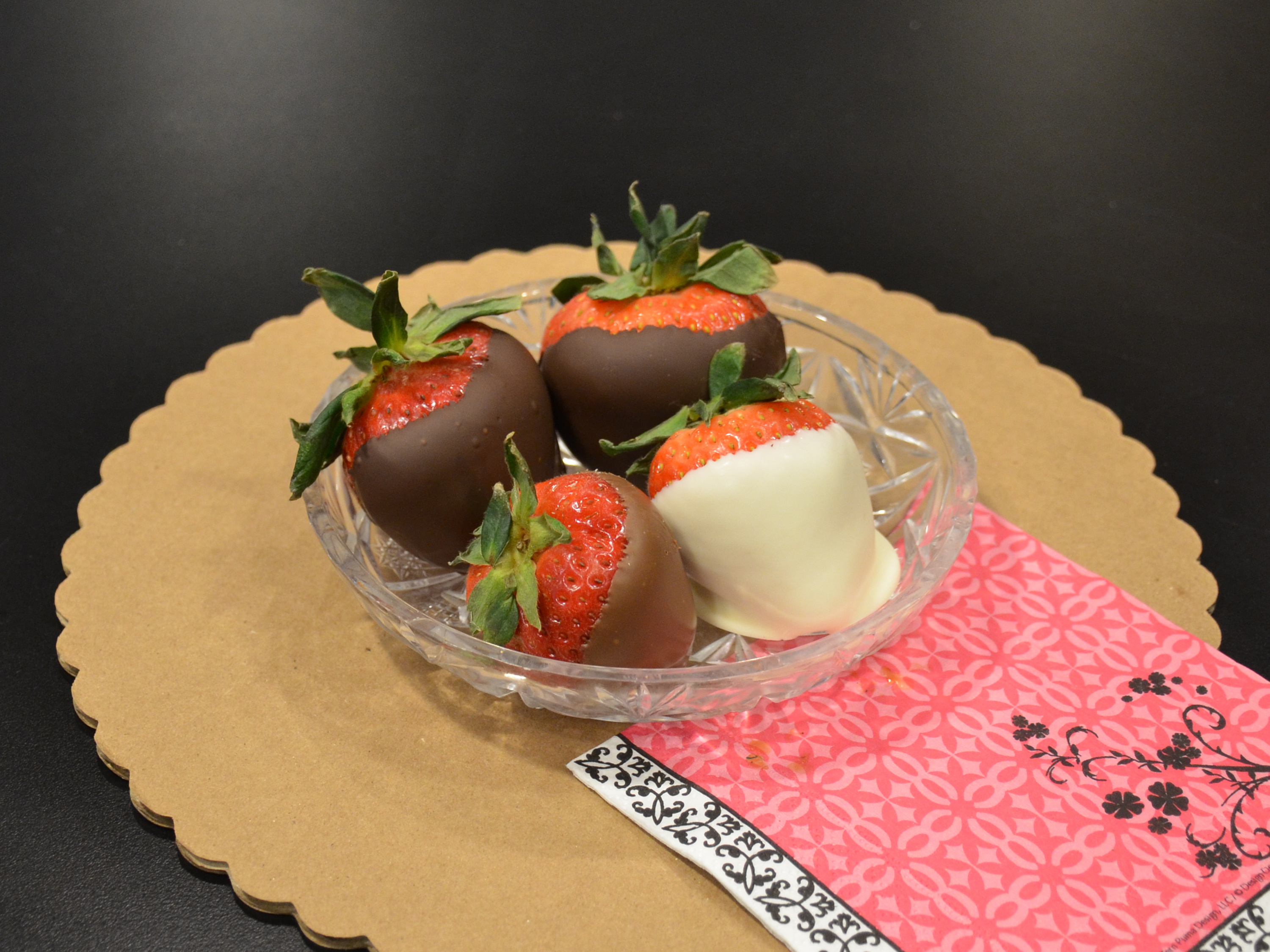 Order 1 Dozen Chocolate Covered Strawberries food online from Schakolad Chocolate Factory store, Plainfield on bringmethat.com