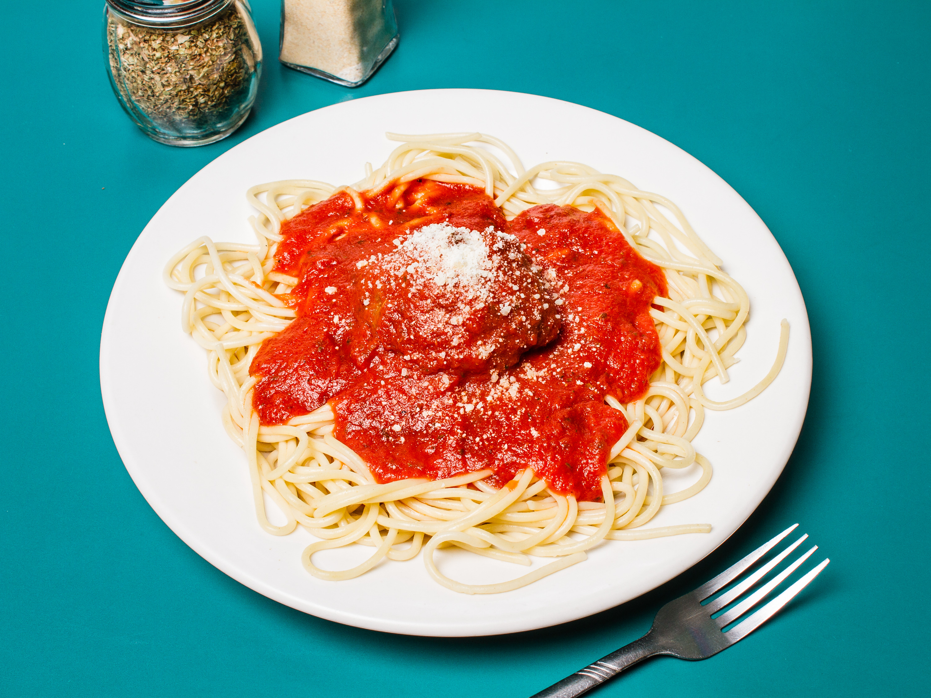 Order Spaghetti with Meatball food online from Napoli's Pizza store, Virginia Beach on bringmethat.com