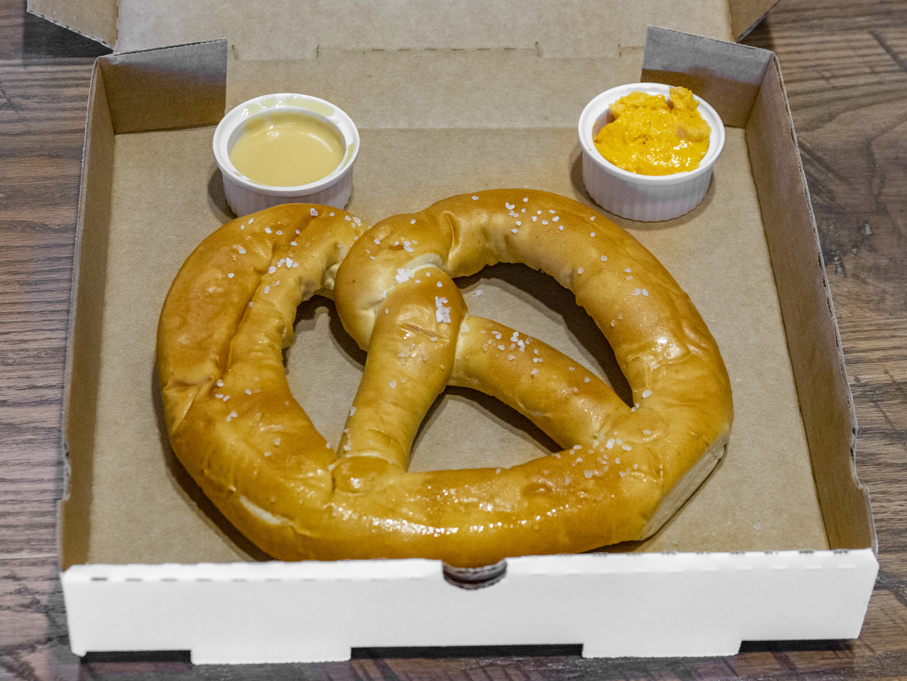 Order Hot Pretzels food online from Michigan Coffee + Creamery Co. store, Beverly Hills on bringmethat.com