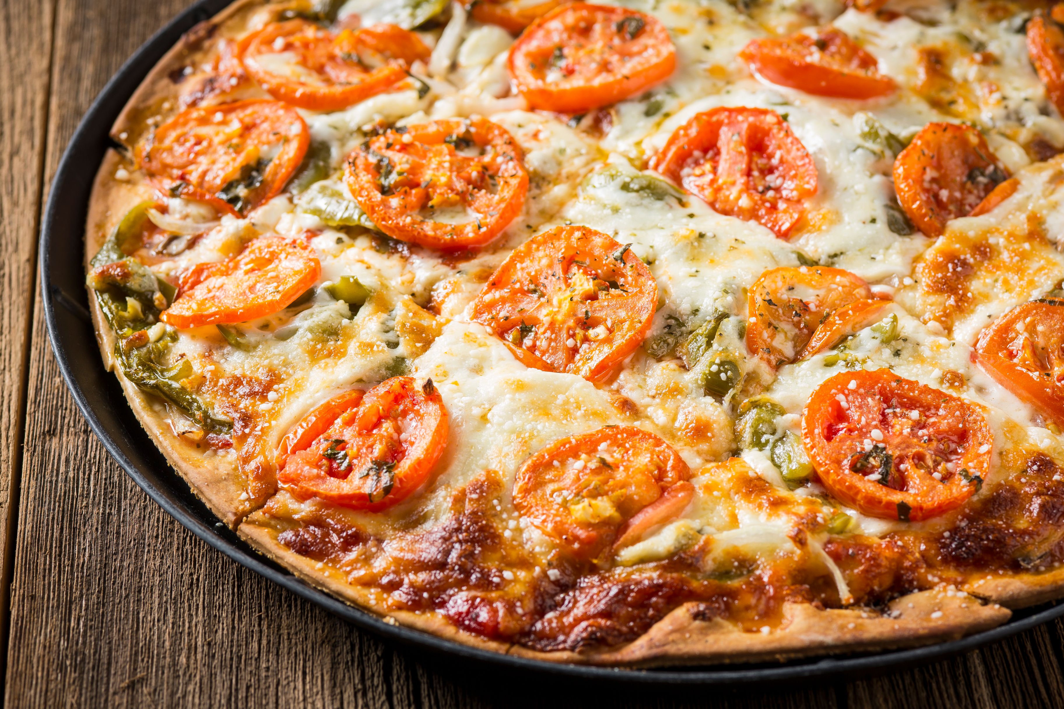 Order The Veggie Pizza food online from Rosati's Authentic Chicago Pizza store, Bloomington on bringmethat.com