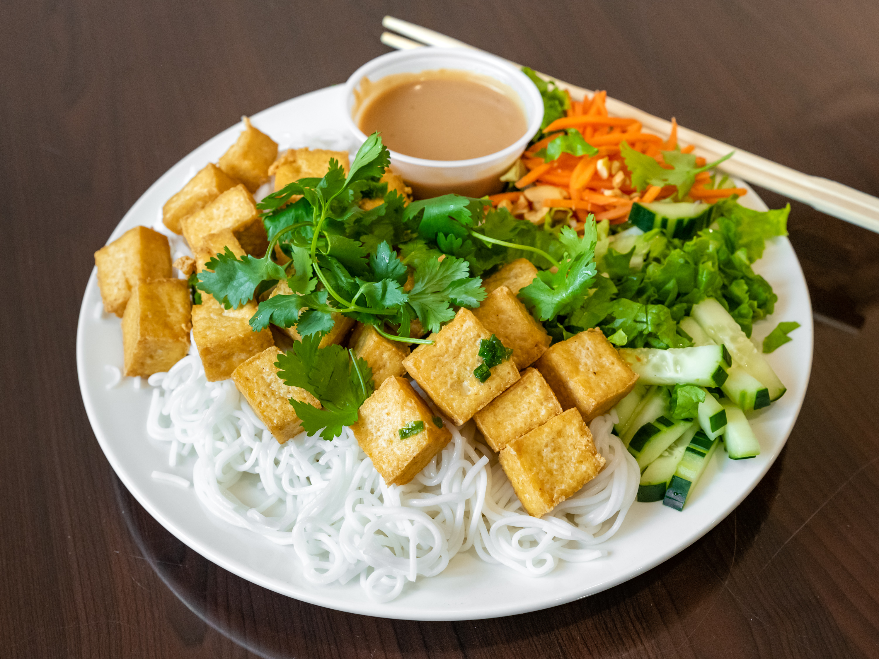 Order Tofu Vermicelli Salad food online from Banh Mi Viet store, Fort Worth on bringmethat.com