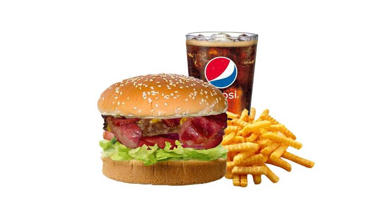 Order #11 Super Bacon Burger food online from Super Burger store, Clovis on bringmethat.com