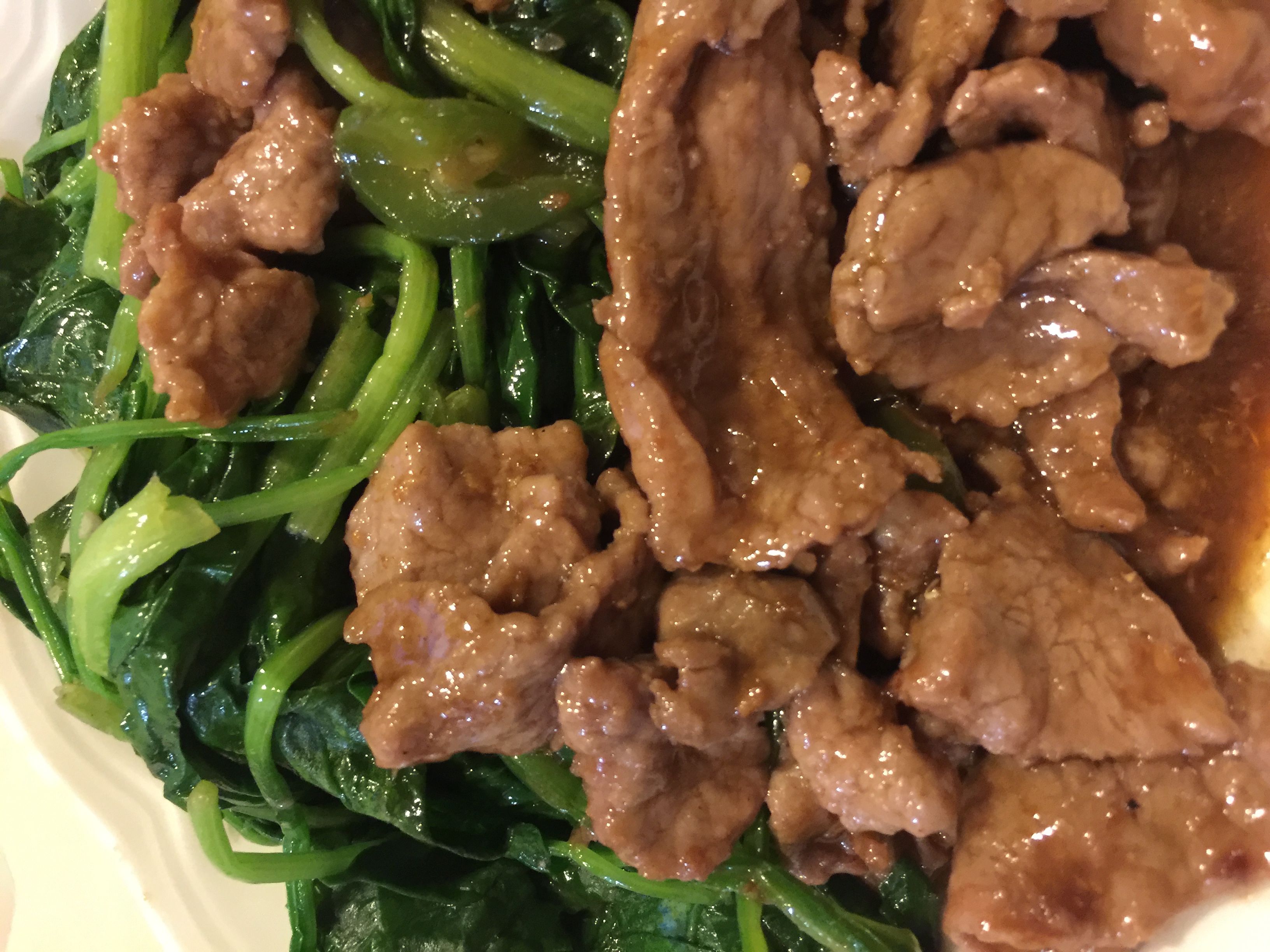 Order Hot Sauce Lamb with Spinach 沙茶羊 food online from New Emmy's Restaurant store, San Francisco on bringmethat.com